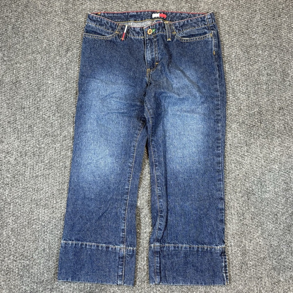 Vintage‎ Tommy Jeans, Tommy Hilfiger Women's Cropped Wide Leg jeans, Capri Sz 7